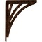 Ekena Millwork Nevio Wrought Iron Bracket, (Single center brace), Antiqued Copper 1 1/2"W x 7 1/2"D x 10"H BKTM01X07X10SNEACO - alternate 2